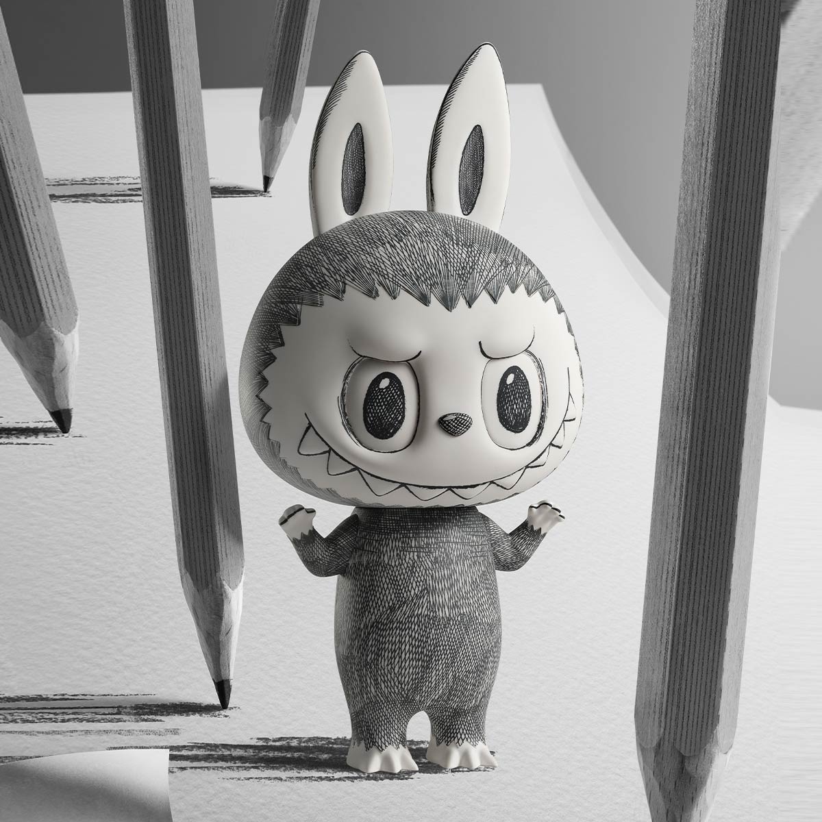 Labubu Stunning MEGA 400% Sketch Collectible Figure
